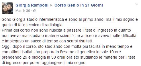 Testimonianza Genio Giorgia Ramponi