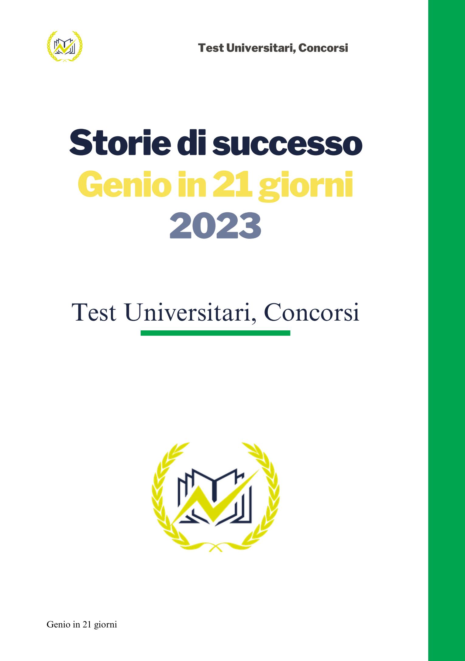 Test e concorsi testimonianze 2023 Agraria Ambiente Geologia